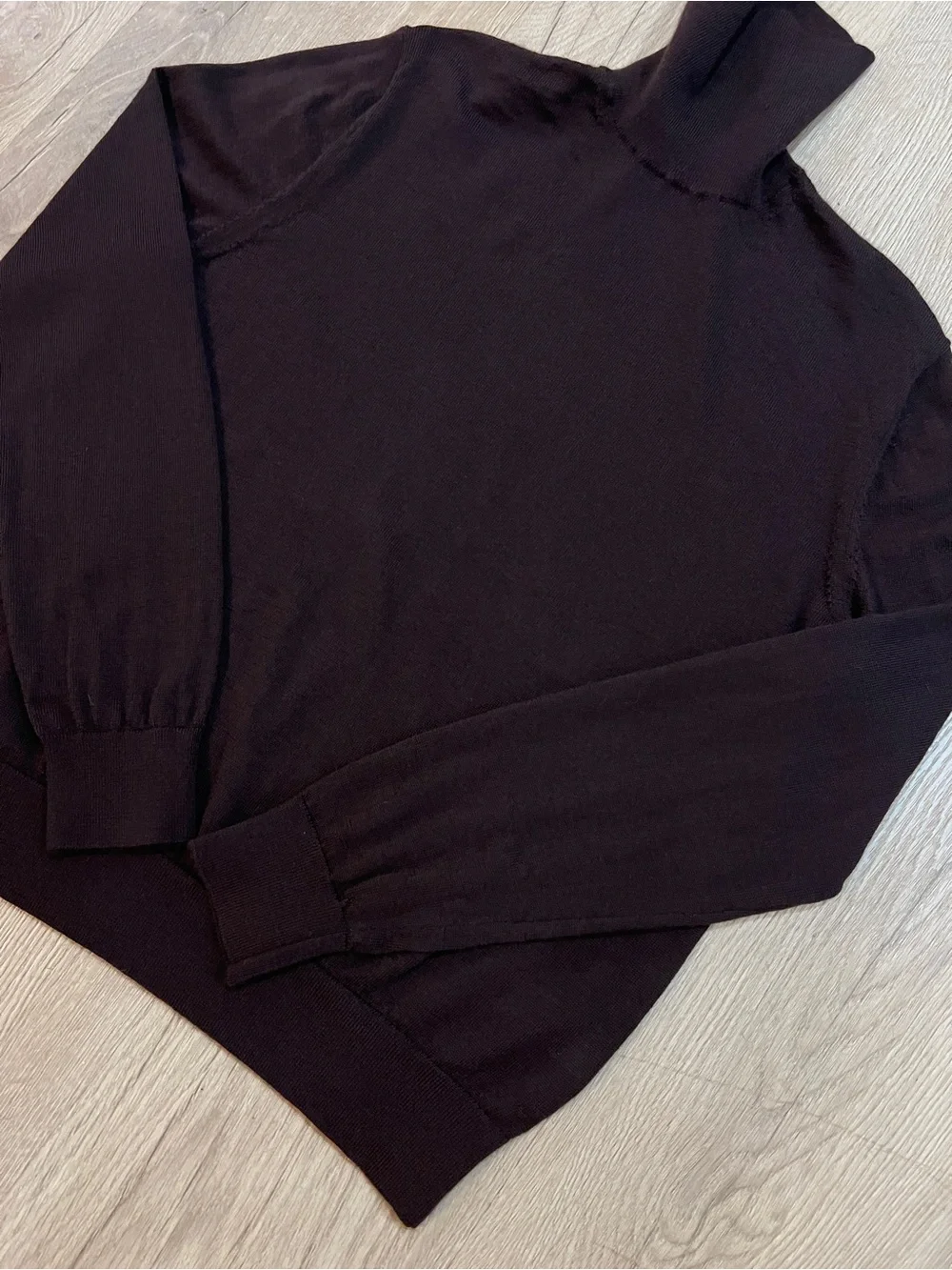 Banana Republic Men's 100% Merino Wool Turtleneck Sweater Size Large Brown